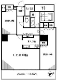 ザ・パークハウス西新宿タワー60 38階 間取り図