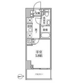 レジディア中延2 202 間取り図