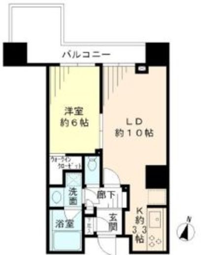 大崎ウエストシティタワーズ ウエスト 2階 間取り図