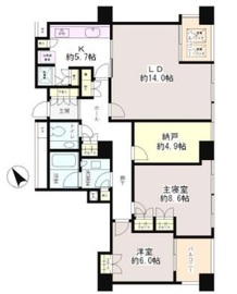 小石川パークタワー 2階 間取り図