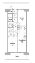 プラザ勝どき 418 間取り図