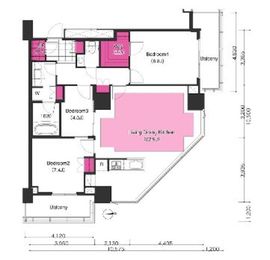 ブリリアイストタワー勝どき 41階 間取り図