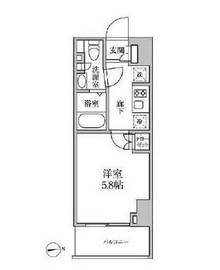 レジディア中延2 203 間取り図