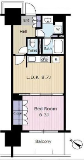 東京ミッドベイ勝どき 3階 間取り図