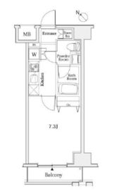 ガリシアレジデンス六本木 9階 間取り図