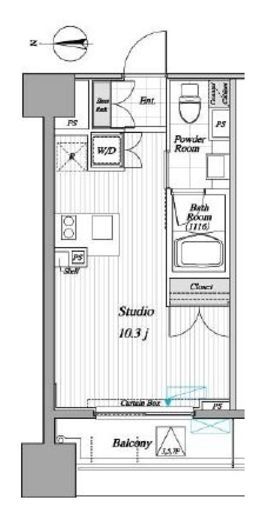 レジディア錦糸町2 603 間取り図