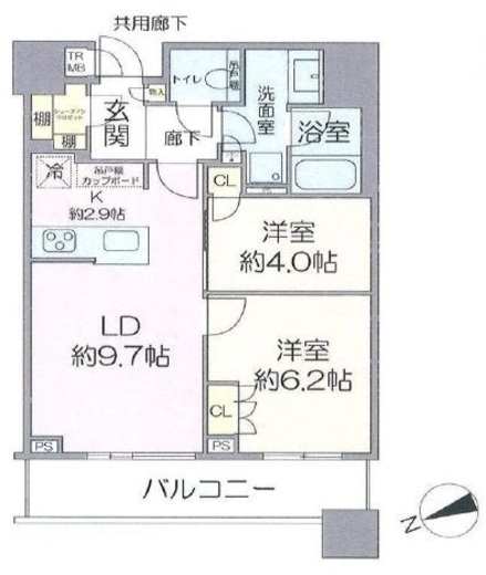 ブリリアタワーズ目黒 20階 間取り図