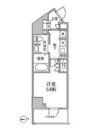 レジディア中延2 204 間取り図