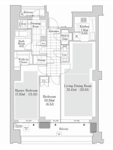 ラ・トゥール南麻布 D307 間取り図