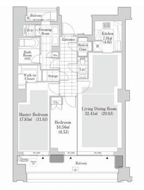 ラ・トゥール南麻布 D307 間取り図