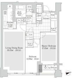 ラ・トゥール南麻布 E301 間取り図