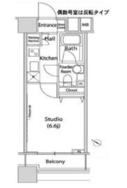 ファーストリアルタワー新宿 515 間取り図