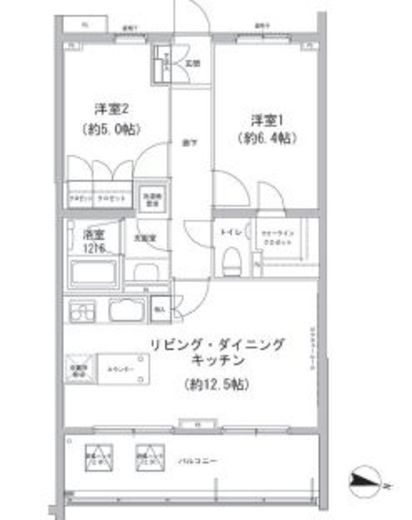 ヒューリックコート雪が谷 114 間取り図