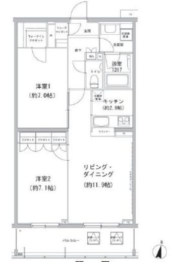 ヒューリックコート雪が谷 311 間取り図
