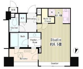 クオリア広尾 8階 間取り図