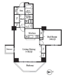 ドゥーエ東池袋 203 間取り図