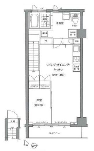 フィース神楽坂 5階 間取り図