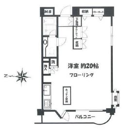 朝日マンション駒場 2階 間取り図