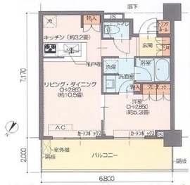 ブリリア有明シティタワー 32階 間取り図