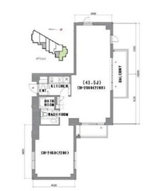 アークヒルズエグゼクティブタワー N513 間取り図