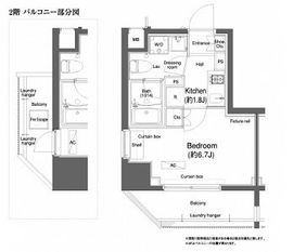 プラウドフラット門前仲町1 1104 間取り図