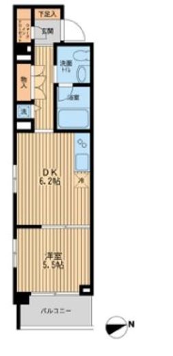 コンフォリア大森鹿島 305 間取り図