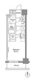 ザ・パークハビオ上野御徒町 308 間取り図