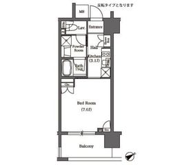 フレアージュ恵比寿 802 間取り図