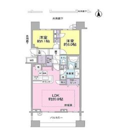 ブリリア品川中延 6階 間取り図