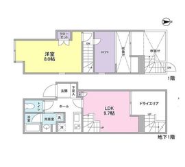 ソレーユ四谷三丁目 102 間取り図