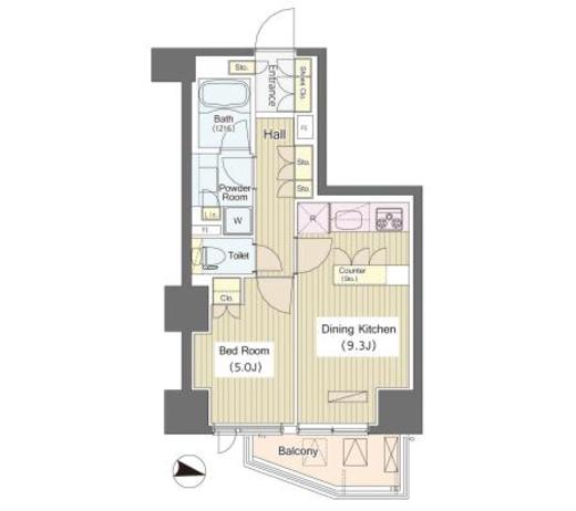 アイスイート東中野 207 間取り図