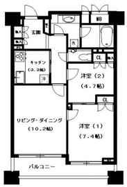 オリンピアード麻布霞坂 3階 間取り図