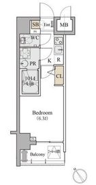 ディームス品川南 201 間取り図