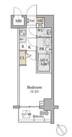 ディームス品川南 206 間取り図