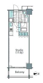 コンフォリア新宿イーストサイドタワー 1525 間取り図