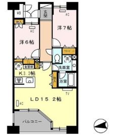 ロイヤルパークス西新井 608 間取り図