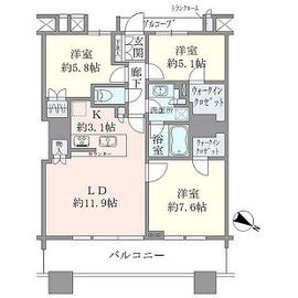 ブリリアマーレ有明 22階 間取り図