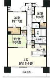 東京フロントコート 9階 間取り図