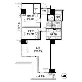 恵比寿ガーデンテラス弐番館 520 間取り図