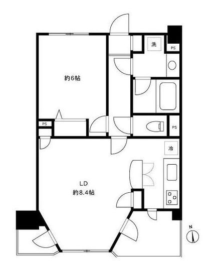 ライオンズマンション高輪 9階 間取り図