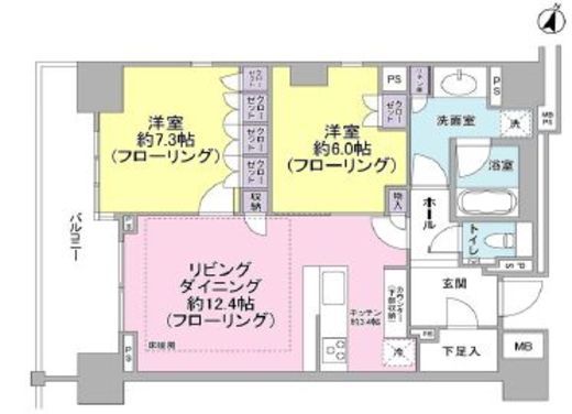 ブランズ渋谷常盤松 8階 間取り図