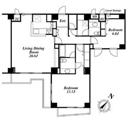 Roppongi Residences 1205 間取り図