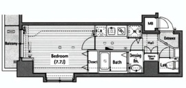 グランド・ガーラ西麻布 2階 間取り図