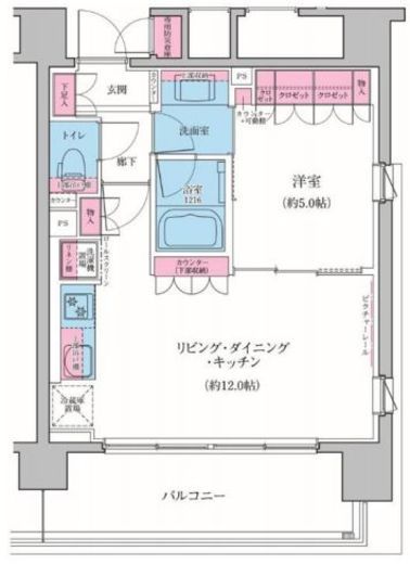 レジディア品川シーサイド 1006 間取り図