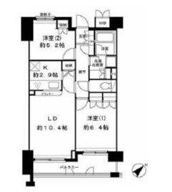 御殿山南パークハウス 5階 間取り図