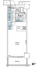 コンフォリア新宿イーストサイドタワー 1121 間取り図