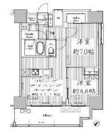 ヒューリック荏原 1201 間取り図