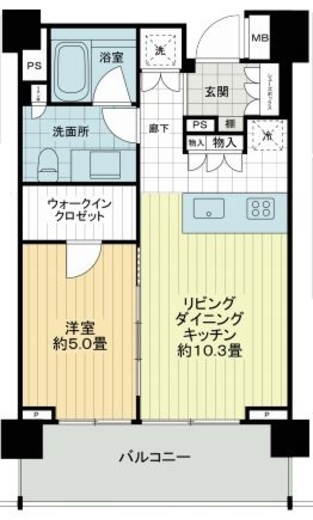 イクサージュ目黒 8階 間取り図