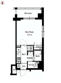 スクエア麻布 803 間取り図