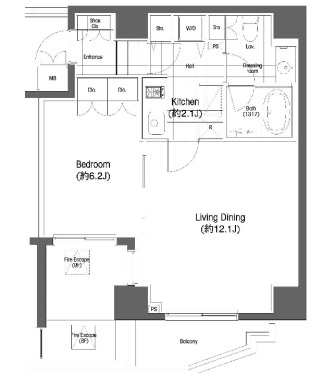 BPRレジデンス恵比寿 802 間取り図